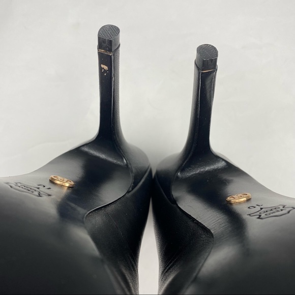 EUC-Charles David Black Leather Pointy Toed Pumps, Size 10 - Picture 12 of 12